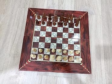 Şahmatlar: Sahmat uzunu 39sm eni 38 sm.icinde nerd oynamaq da olur.balaca olcude — 4