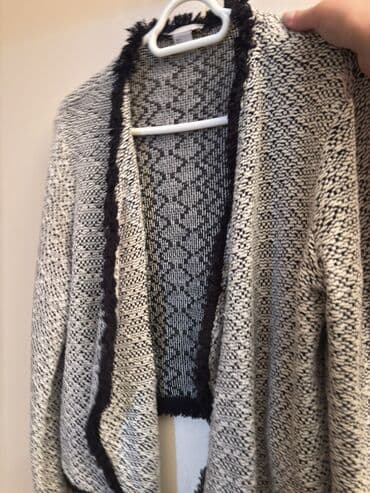 gucci jaket: Qadın kardiqanı – açıq önlü, toxunma - Rəng: krem-qara qarışıq — 1