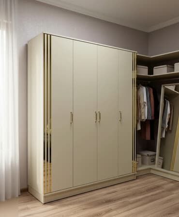 guzgulu skaf: Yeni, Açılan, 4 qapılı Düz dolab, Qarderob, paltar dolabı — 2