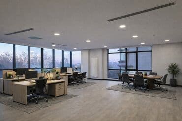 Kommersiya daşınmaz əmlakı: Müasir planlaşdırmaya malik geniş ofis sahəsi - Açıq iş zonası — 2