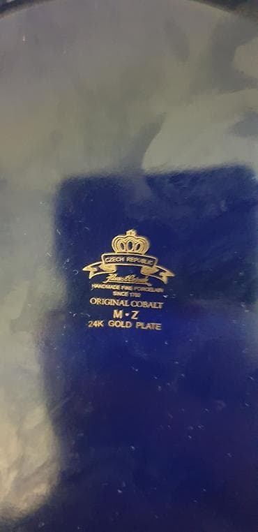 kofe dəsti: Qəhvə dəsti, rəng - Göy, Farfor, Çexiya — 3