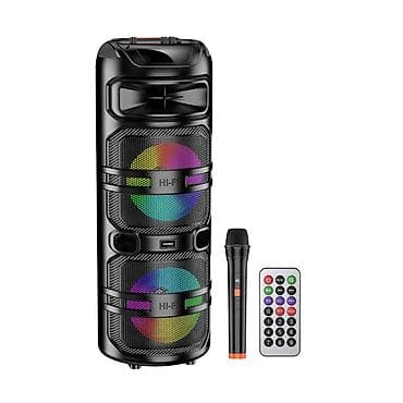 Portativ karaoke akustik sistemi – Hi‑Fi güclü səs, RGB işıqlanma
