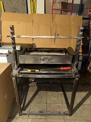 mini manqal: Döner manqalı Paslanmayan poladdan hazırlanmış peşəkar manqal və şiş — 2