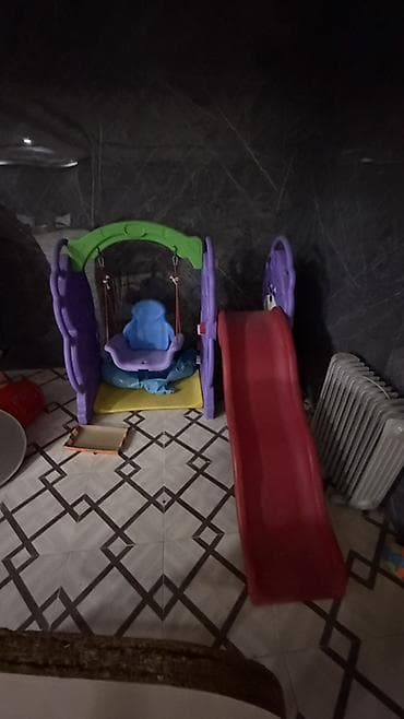 oyuncaq ekskavator: Uşaq üçün çoxfunksiyalı plastik oyun komplekti – yelləncək və — 1