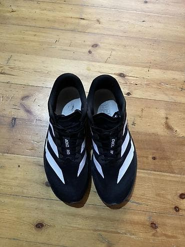 Мужская обувь: Adidas Adizero qaçış ayaqqabısı - Rəng: qara, ağ zolaqlı - Model — 4