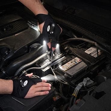 ультрафиолетовая лампа: LED işıqlı əlcək Qaranlıqda işləmək artıq çox rahat! Maşın təmiri — 1