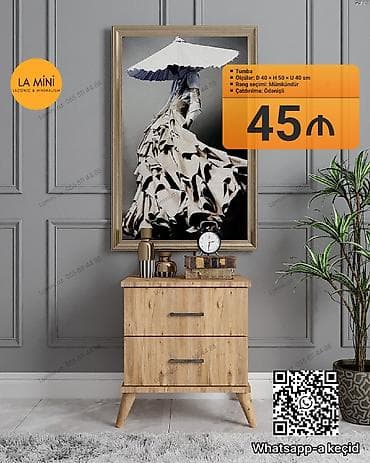 Tumba – laconic və minimalistik dizayn - Ölçülər: Dərinlik 40 sm x