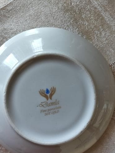 Çay dəsti, rəng - Qızılı, Farfor — 3