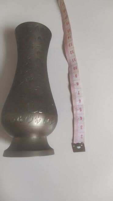 ваза напольная стеклянная высокая без узора: Старинная ваза (латунь)Ручная работа — 5