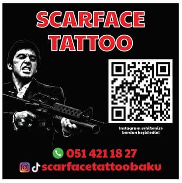 qaqa saç stili: SCARFACE TATTOO – Döymə studiyası - Realistik, akvarel və kolor — 2