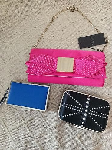 Zərif gecə çantaları dəsti - Ted Baker zəncirli çiyin/clutch: parlaq