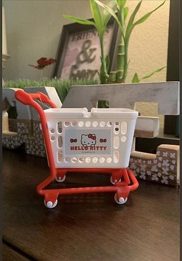 Mağaza avadanlığı: Hello Kitty mini alış-veriş arabası – dekor və oyun üçün sevimli — 2