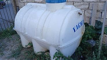 plastic qapi: “YAĞMUR” su çəni - Həcm: 1500 L (korpus üzərində işarələnib) - — 3