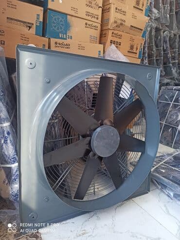 Zərərvericilərə qarşı mübarizə aparatları: Sənaye tipli divar ventilyatoru - Korpus: kvadrat metal panel, ön — 7