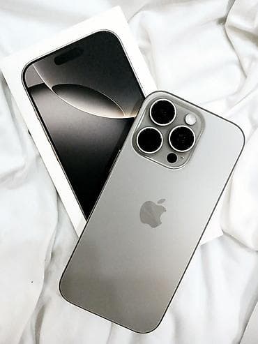 IPhone 16 Pro, 128 GB, Natural Titanium, Face ID, Simsiz şarj, Sənədlərlə — 1
