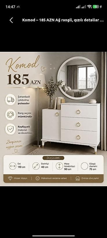 mebel kreditle: Yeni, Güzgülü — 1
