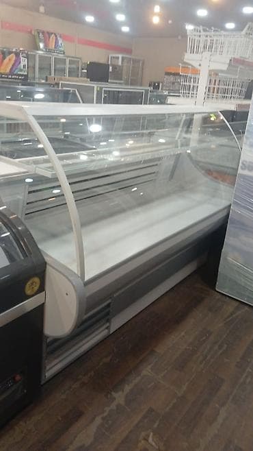 Mağaza/vitrin soyuducu vitrini - Müasir dizaynlı, ön şüşəli servis