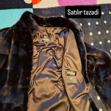кожаная куртка женская: Brend: FEMINA Məhsul: Qadın kürk plaş/palto - Rəng: tünd — 1