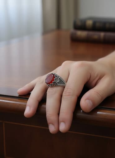 uzun qizil sirqalar: Üzük, Gümüş, Əqiq — 1