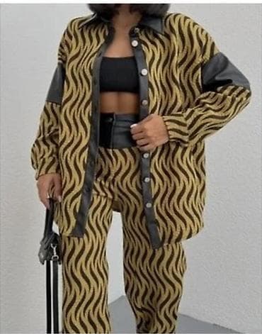 Qadın dəst – naxışlı köynək və şalvar L olcudur - iki hisseli