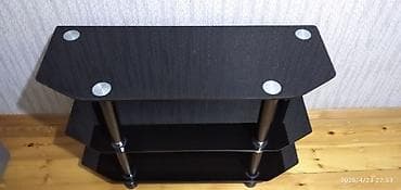 Мебель для дома: Б/у, Прямой ТВ стенд, С полками, Стеклянный — 4