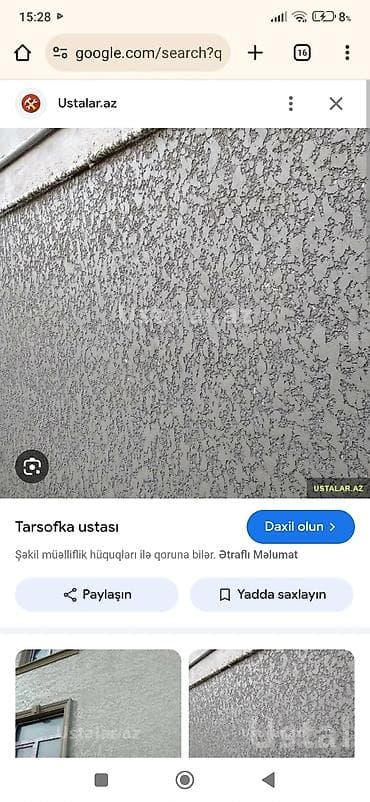 Tarsofka ustası xidməti təklif olunur. Divar və fasad üçün dekorativ