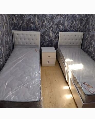 двухспальная кровать: Новый, Односпальная кровать, С подъемным механизмом, С матрасом, Без выдвижных ящиков, Азербайджан — 4