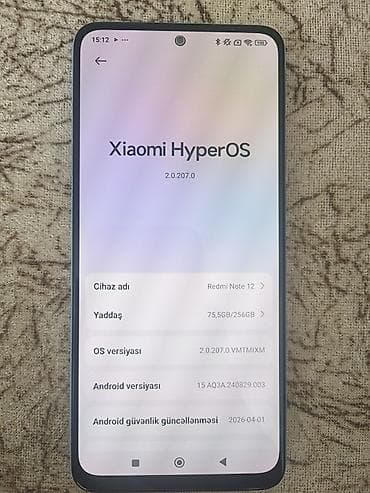 Redmi Note 12, 256 GB, rəng - Mavi — 3