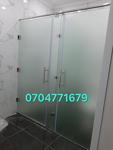 Buxarlandırılmış şüşə duş kabinası – ikili qapılı model - 8-10 mm