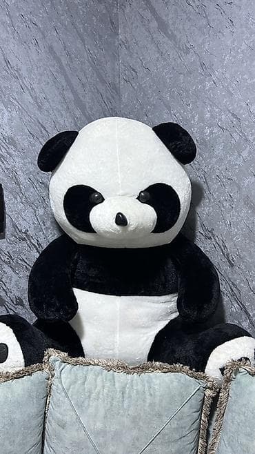 uşaq ədyalları: Böyük ölçülü panda plyuş oyuncağı - Klassik ağ-qara rəngdə, yumşaq və — 1