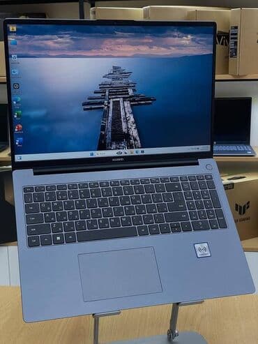 huawei matebook: Huawei noutbuk - Model xətti: Huawei (şık boz/alüminium gövdə, nazik — 1