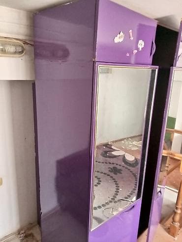 sehf qapi: 6 qapı, Güzgülü, Qəhvəyi, Digər material, Açılan, Düz dolab — 3