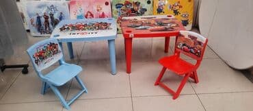 uşaq ucun yemək qab dəsti: Usaq ucun masa desti Stol stul usaq ucun dest kreslo masa usaq ucun — 4