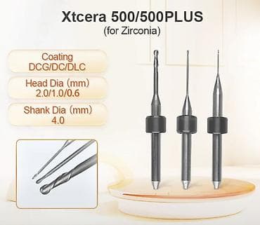 dc kinder: XTCERA X-mill 500/500 Plus üçün frez ucları – Zirconia DC Coating — 1
