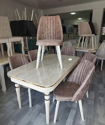 Мебель: Для гостиной, Новый, Раскладной, Квадратный стол, 6 стульев — 2