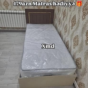 karta: Yeni, Təknəfərlik çarpayı, Matras ilə, Siyirməsiz — 1