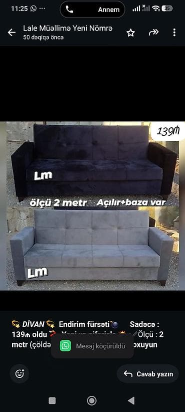 kitab dolablari: 💫 _*DİVAN*_ 💫 *Endirim fürsəti💣* *Sadəcə : 139₼ oldu* 💃 *Yeni — 1