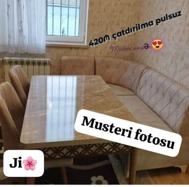 🇹🇷Turkiye istehsali. Metbex masa desti Masa 2 oturacaq divan Masa