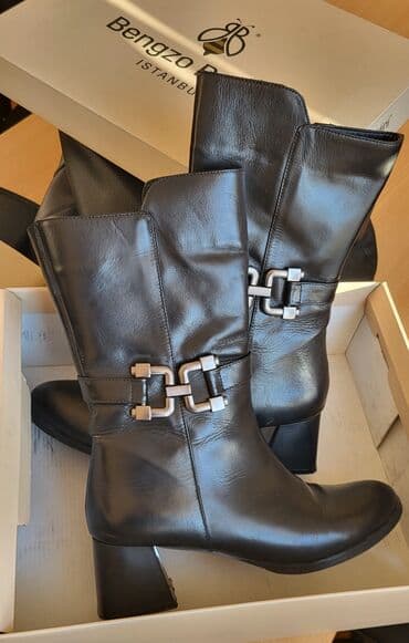 cəkməcə: Uzunboğaz, Ölçü: 37, rəng - Qara, Yeni — 1