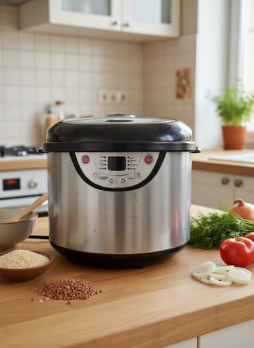 samsung oval tv: Multibişirici (multicooker), paslanmayan poladdan korpus və qara — 1