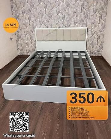 5 10 taxtalar: İkinəfərlik çarpayı, Bazalı, Matras ilə, Siyirməsiz — 1