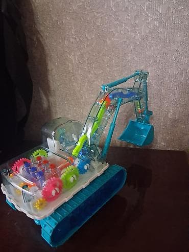 oyuncaq ekskavatorlar: Uşaq üçün işıqlı avtomatik ekskavator oyuncağı. Tezedir dukan baglanib — 7