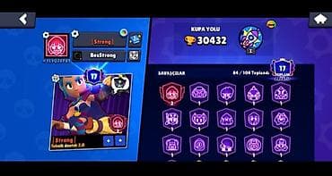triko dest: Brawl Stars oyunu üçün inkişaf etmiş oyun hesabı - Kupa yolu: 30 432 — 2