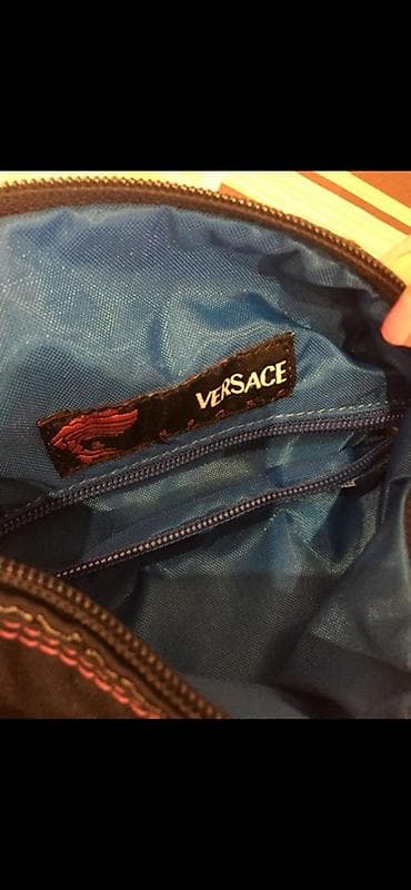 big bag: Original Versace Sport qadın çantası - Rəng: tünd göy korpus, çəhrayı — 3