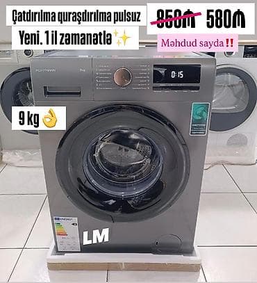 paltar yoyan: Paltaryuyan maşın Hoffmann, 9 kq, Avtomat, Qurutmasız, Kredit yoxdur — 1