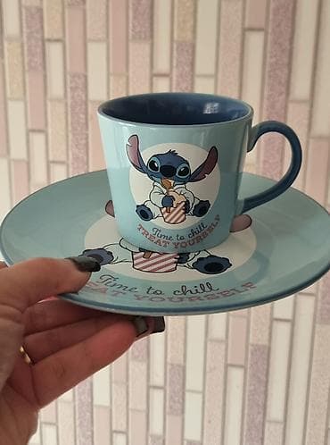 stitch oyuncaq: Məhsul:Original Disney “Lilo & Stitch” fincan və boşqab dəsti — 1