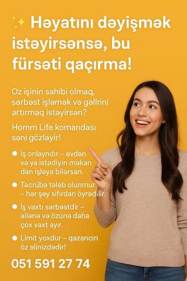 Həyatını dəyişmək və öz işinin sahibi olmaq, sərbəst işləmək