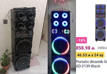 mikrofon qiyməti: Musiqi merkezi 1 hefdedi alinib İrşaddan.2 mikrafonu var. Cox guclu — 1