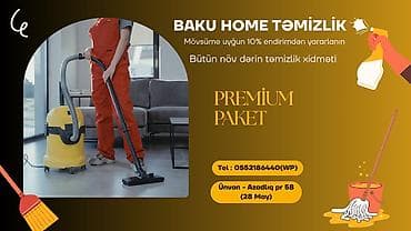 Təmizlik | Ofislər, Mənzillər, Evlər | Ümumi təmizlik, Gündəlik təmizlik, Təmirdən sonra təmizlik