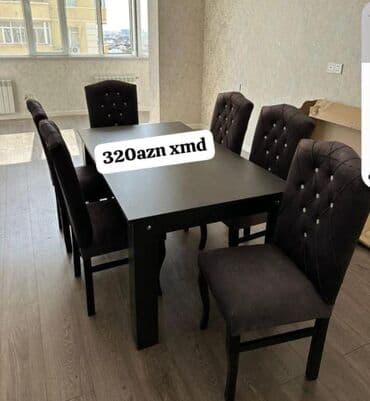 стол для кухни: Для кухни, Нераскладной, Прямоугольный стол, 6 стульев — 2